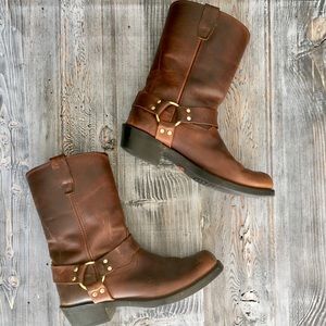 Durango brown leather harness boots size 10